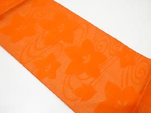 紗　流水に竜胆模様織り出し名古屋帯